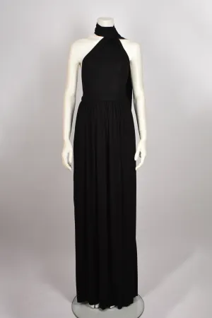 1970S YVES SAINT LAURENT HALTER NECK MAXI DRESS