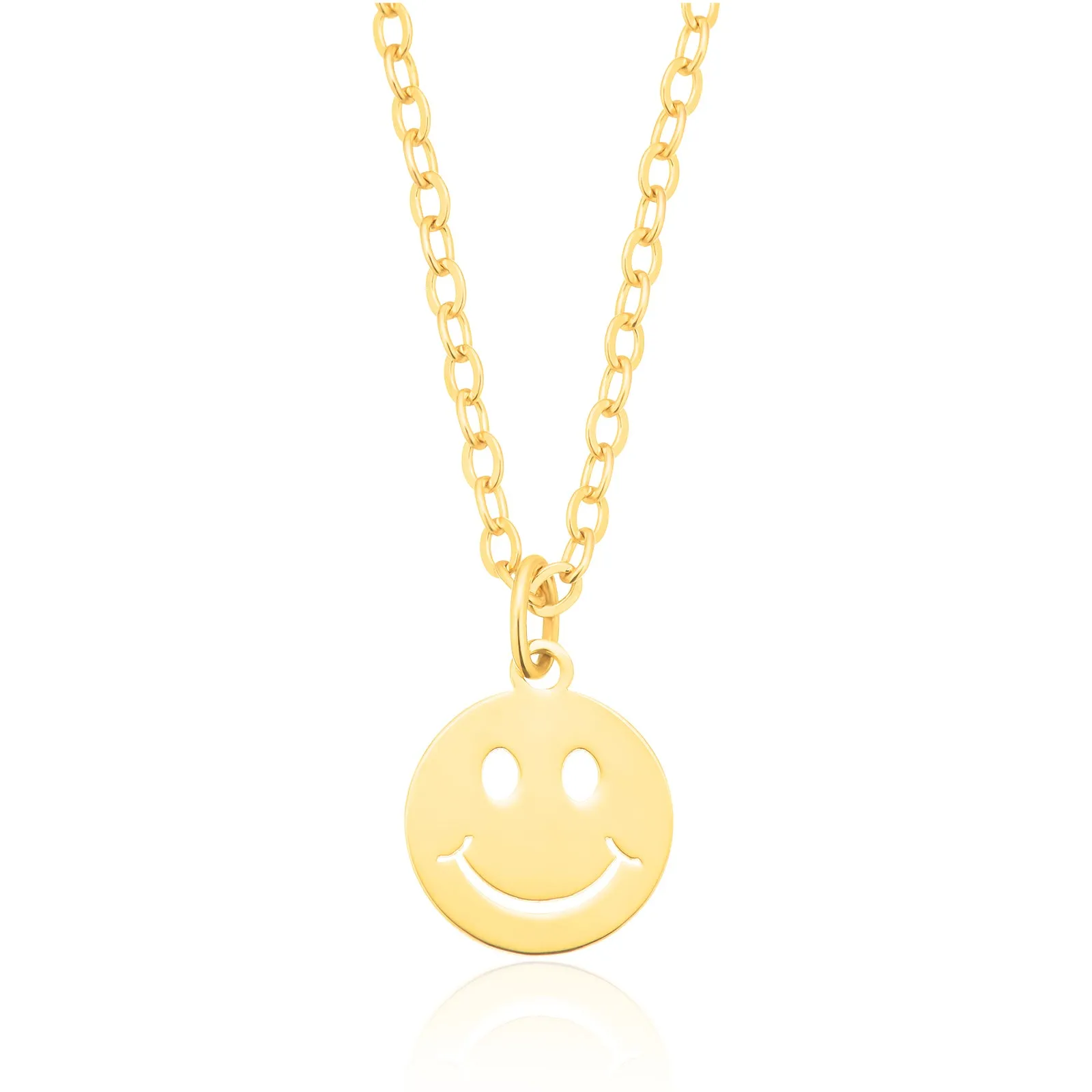 9ct Yellow Gold Smiley Face Pendant