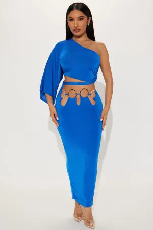 Acting Single Slinky Skirt Set - Royal