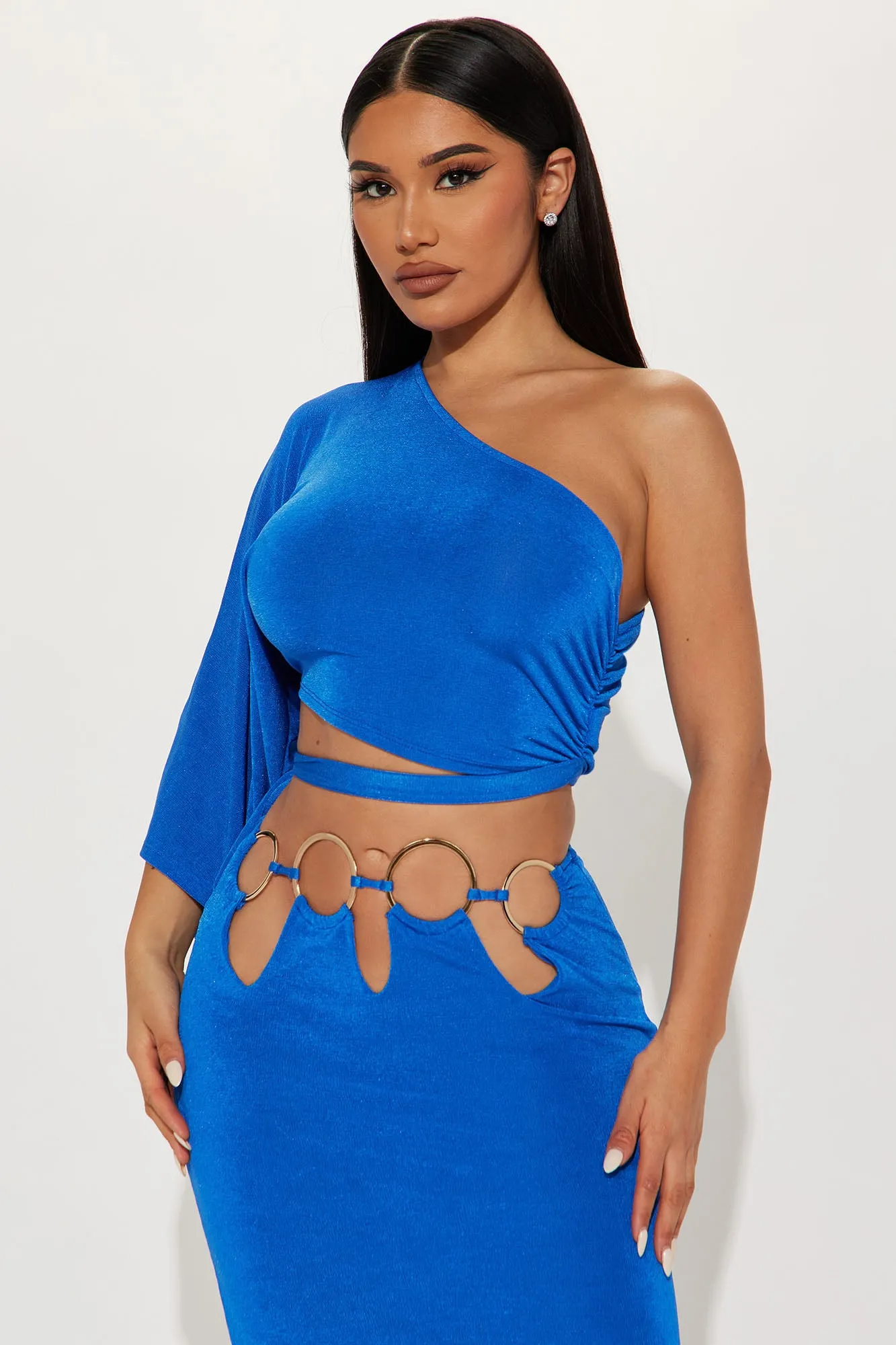 Acting Single Slinky Skirt Set - Royal