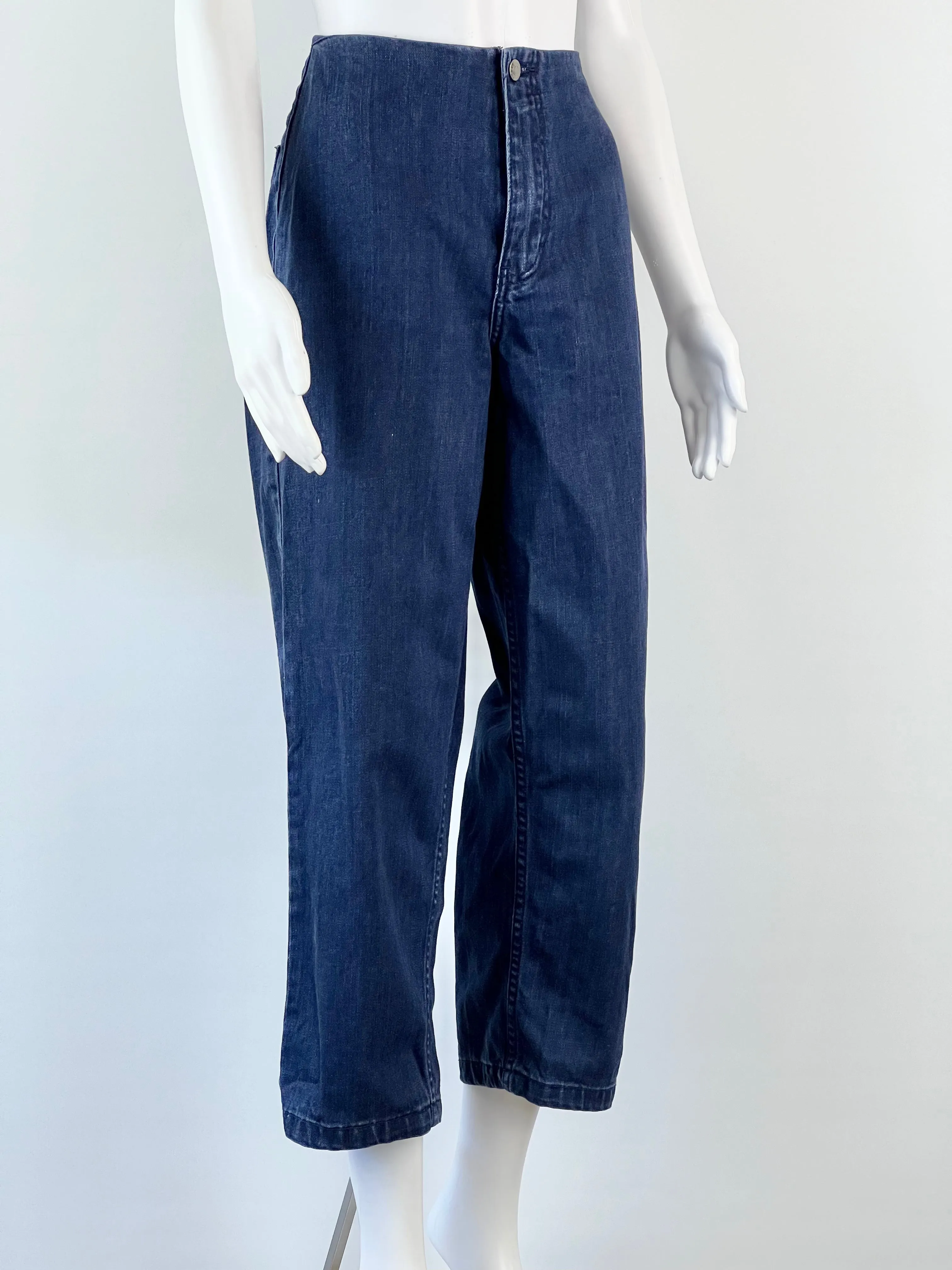 Alpha60 Cropped Indigo Straight Leg Jeans - AU8