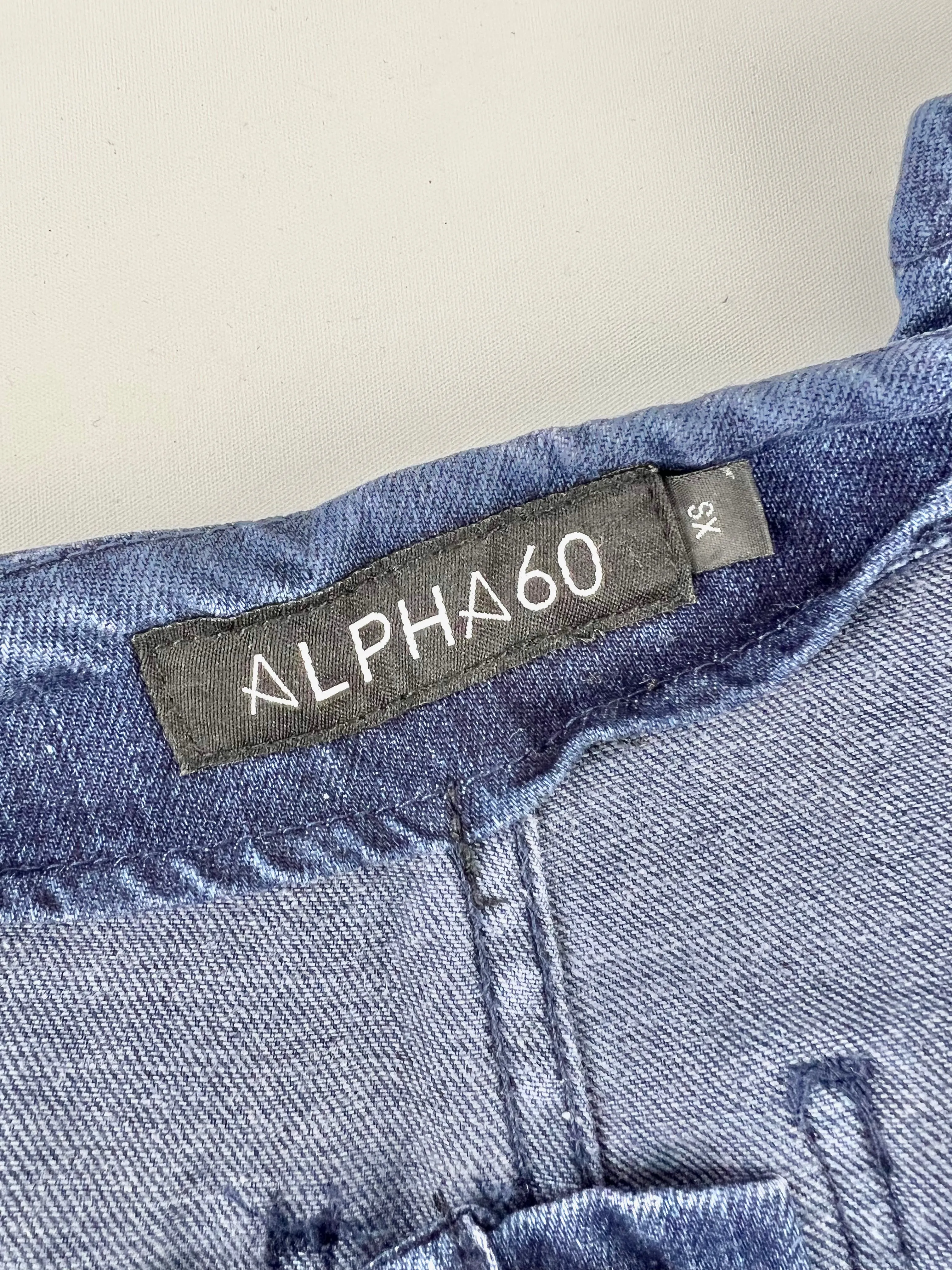 Alpha60 Cropped Indigo Straight Leg Jeans - AU8