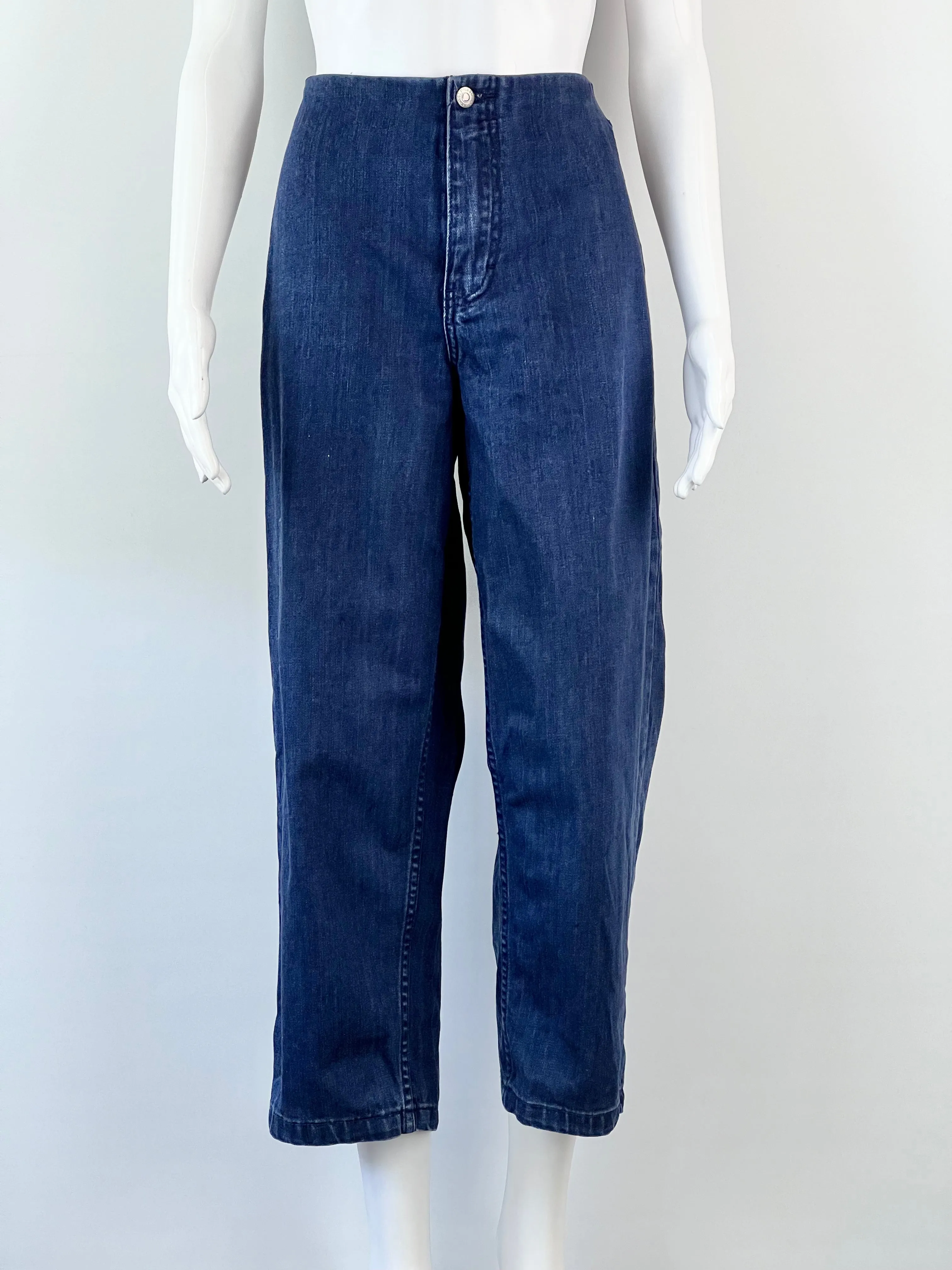 Alpha60 Cropped Indigo Straight Leg Jeans - AU8