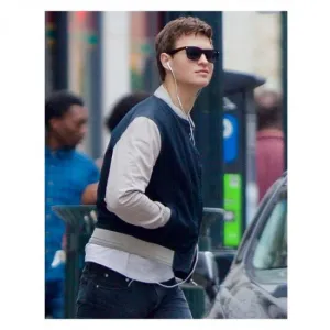 Baby Driver Ansel Elgort Varsity Jacket