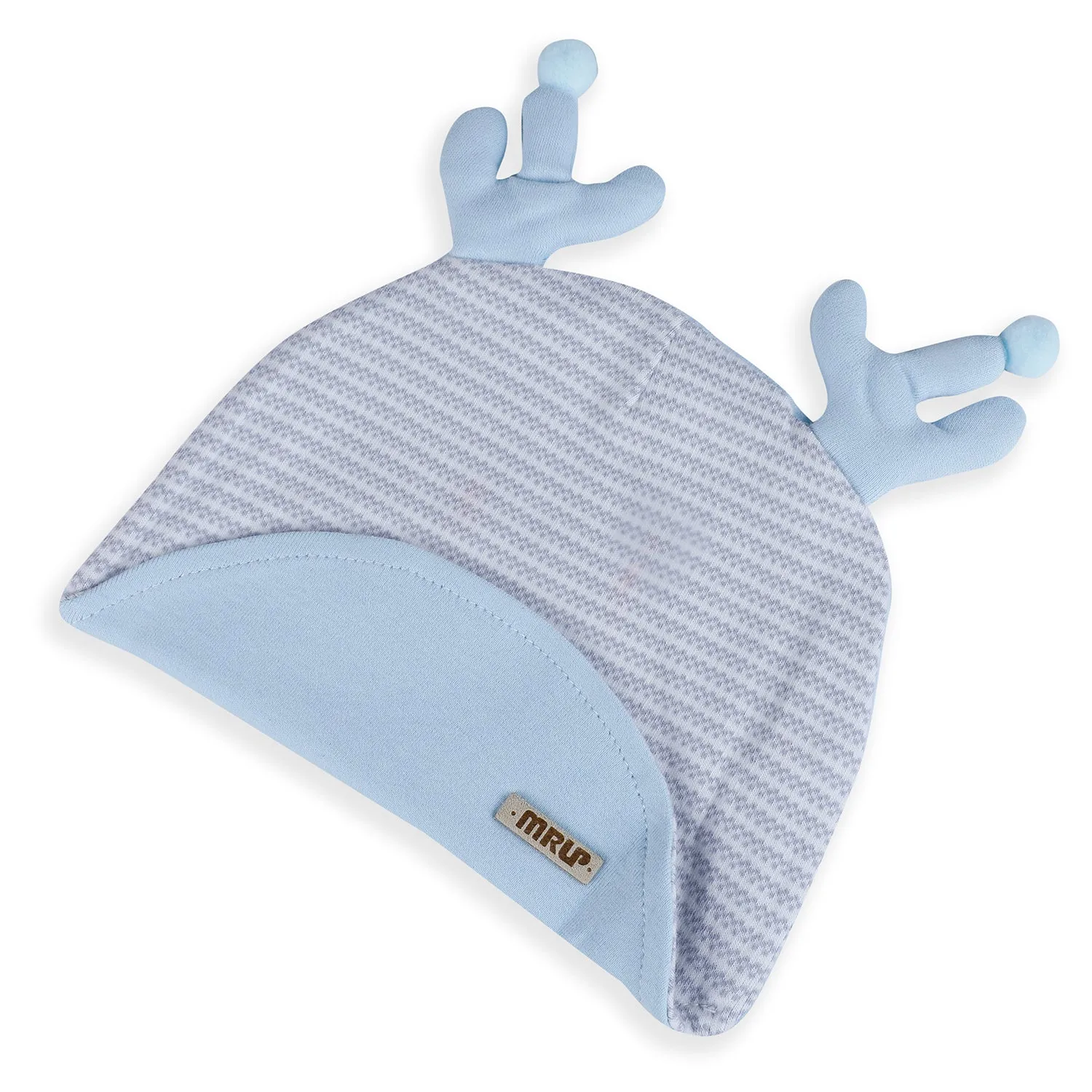 Baby Moo Deer Antler Soft Cotton Cap - Blue