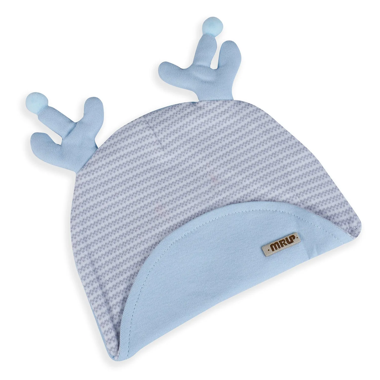 Baby Moo Deer Antler Soft Cotton Cap - Blue