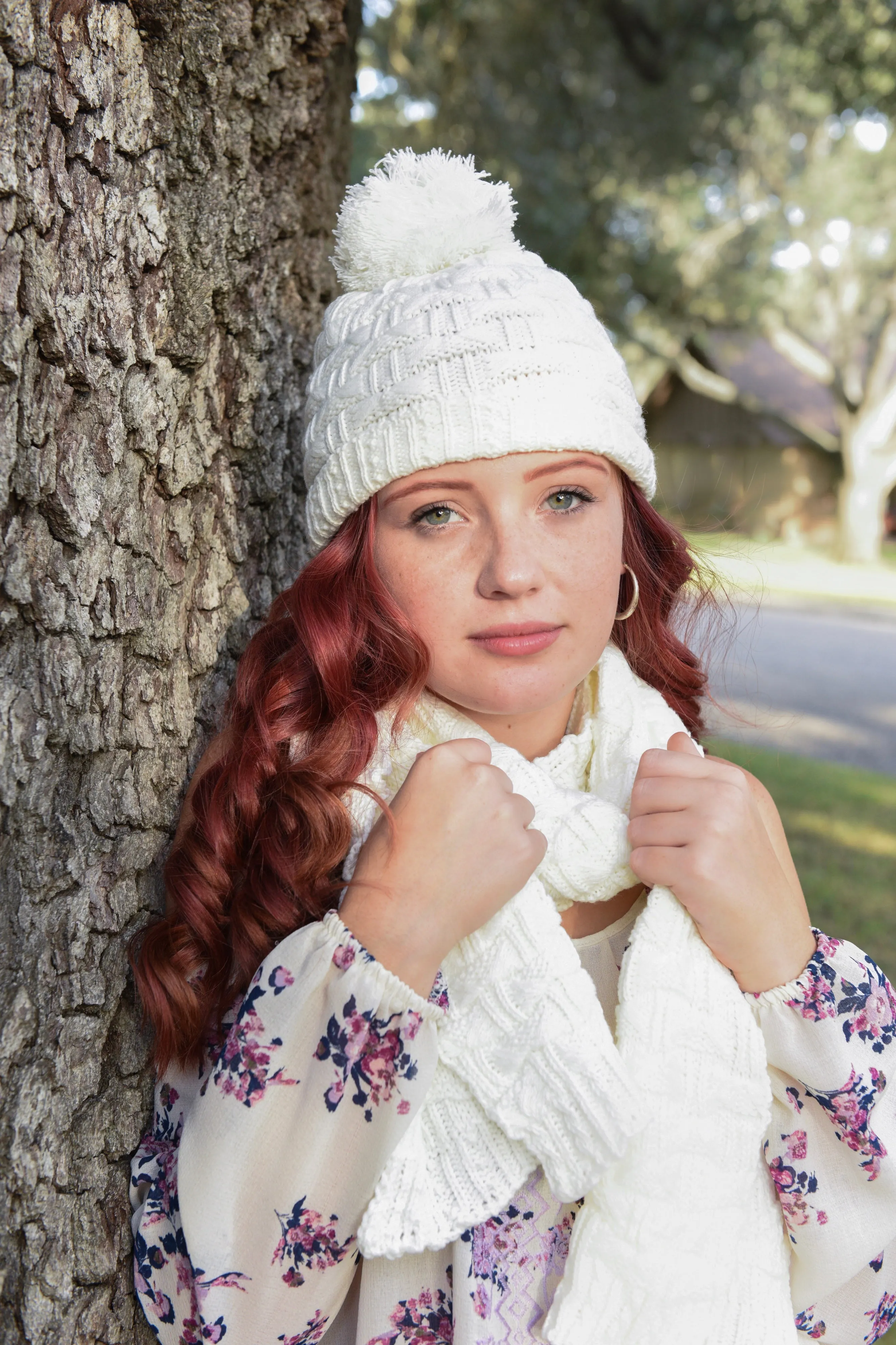 Beanie Hat and Scarf Set for Women