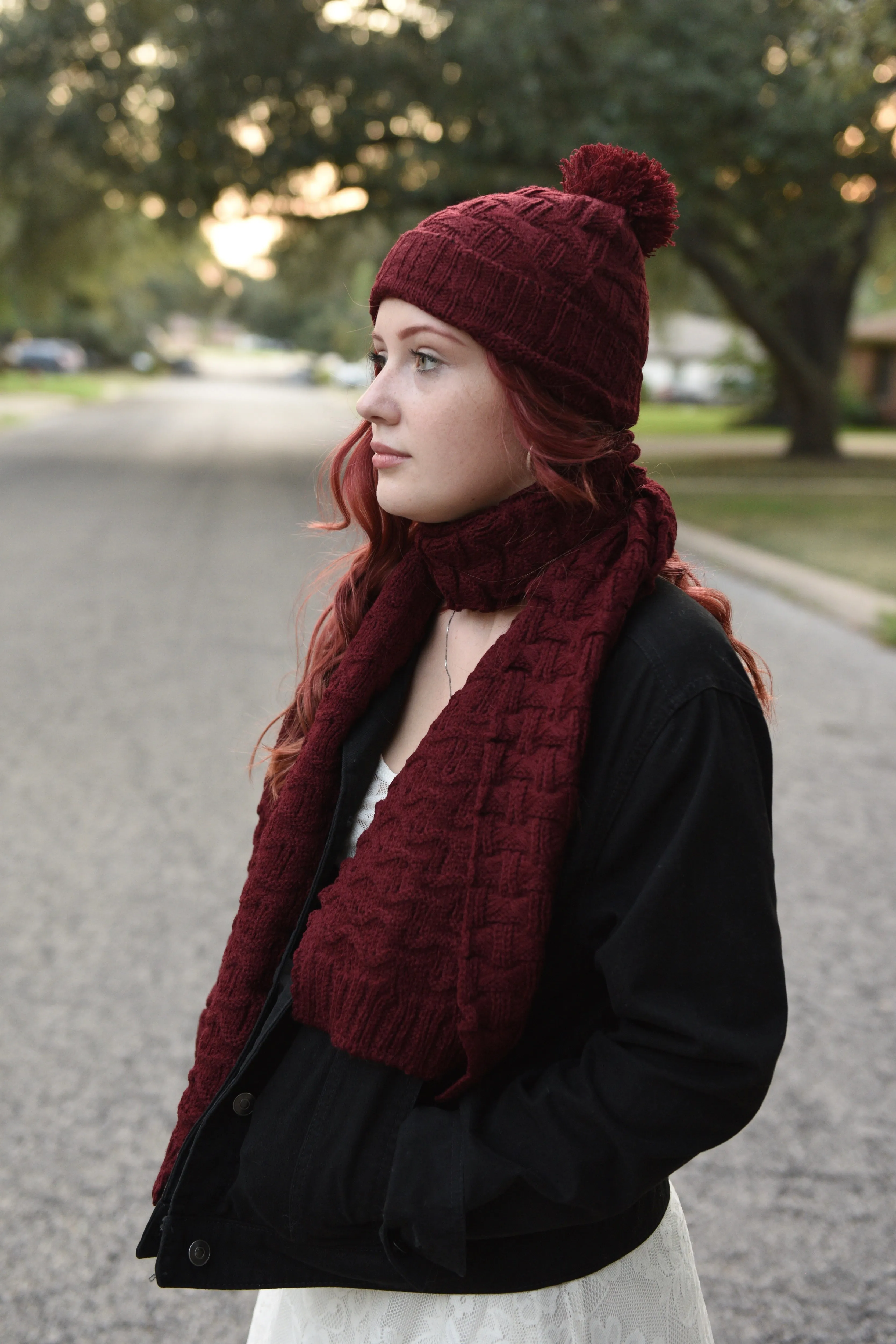 Beanie Hat and Scarf Set for Women