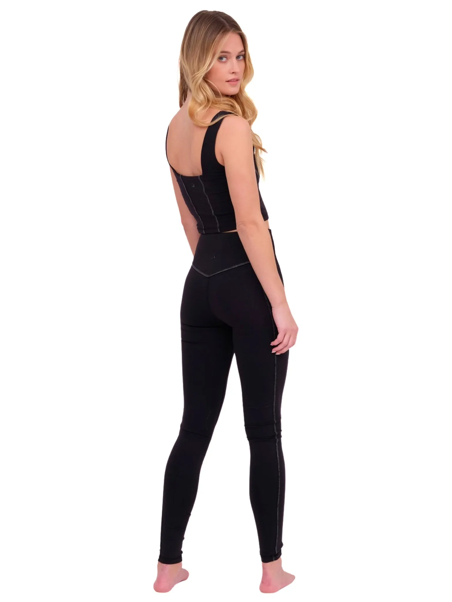 Black & White Contrast Yoga Pants