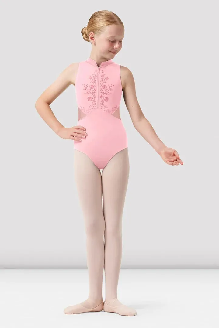 BLOCH GIRLS NYLA ZIP FRONT LEOTARD