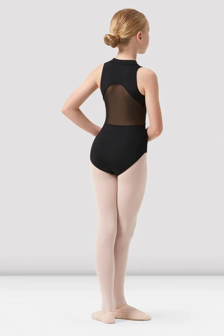 BLOCH GIRLS NYLA ZIP FRONT LEOTARD