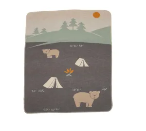 Camping Bears Baby Blanket