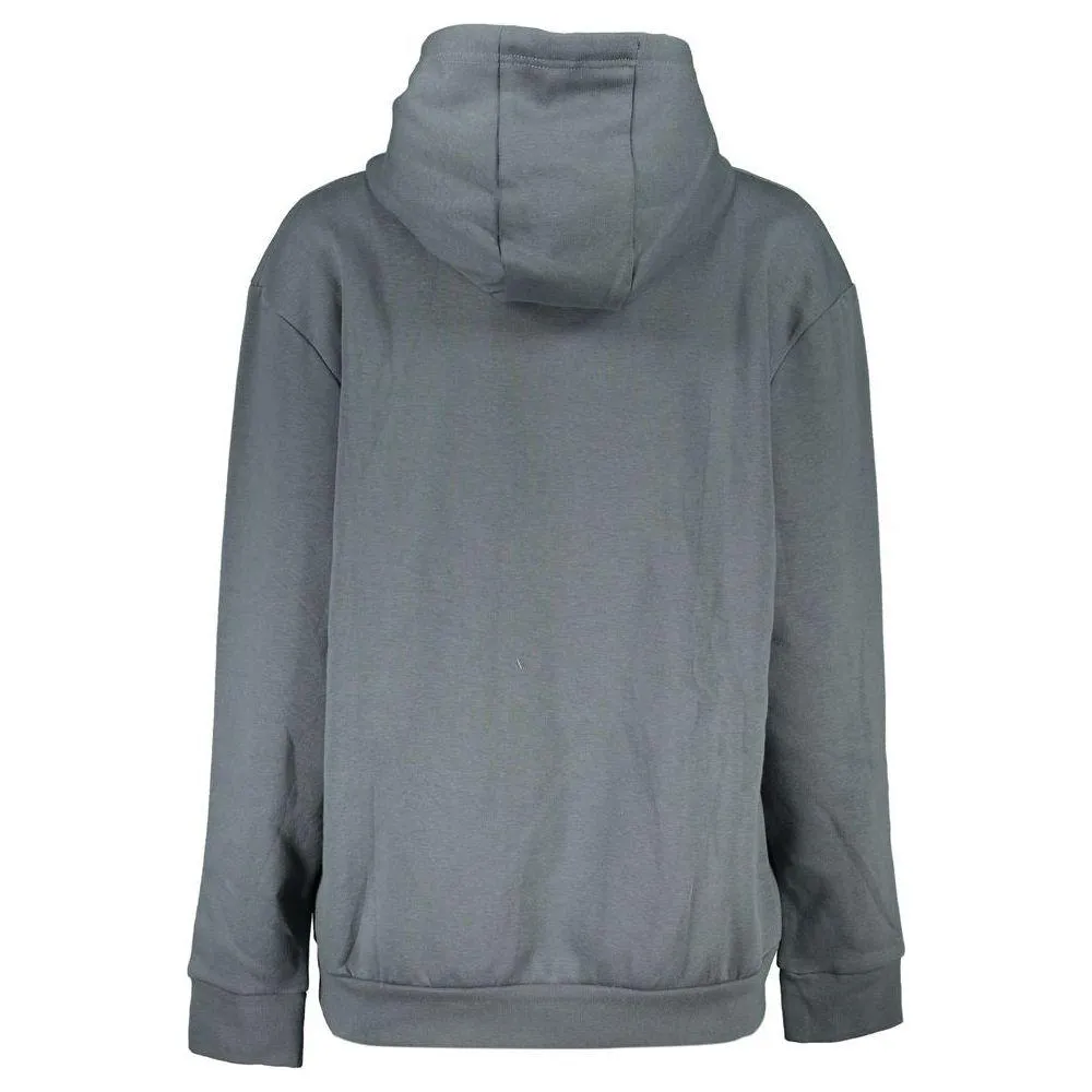 Cavalli Class Sleek Gray Fleece Hooded Sweatshirt