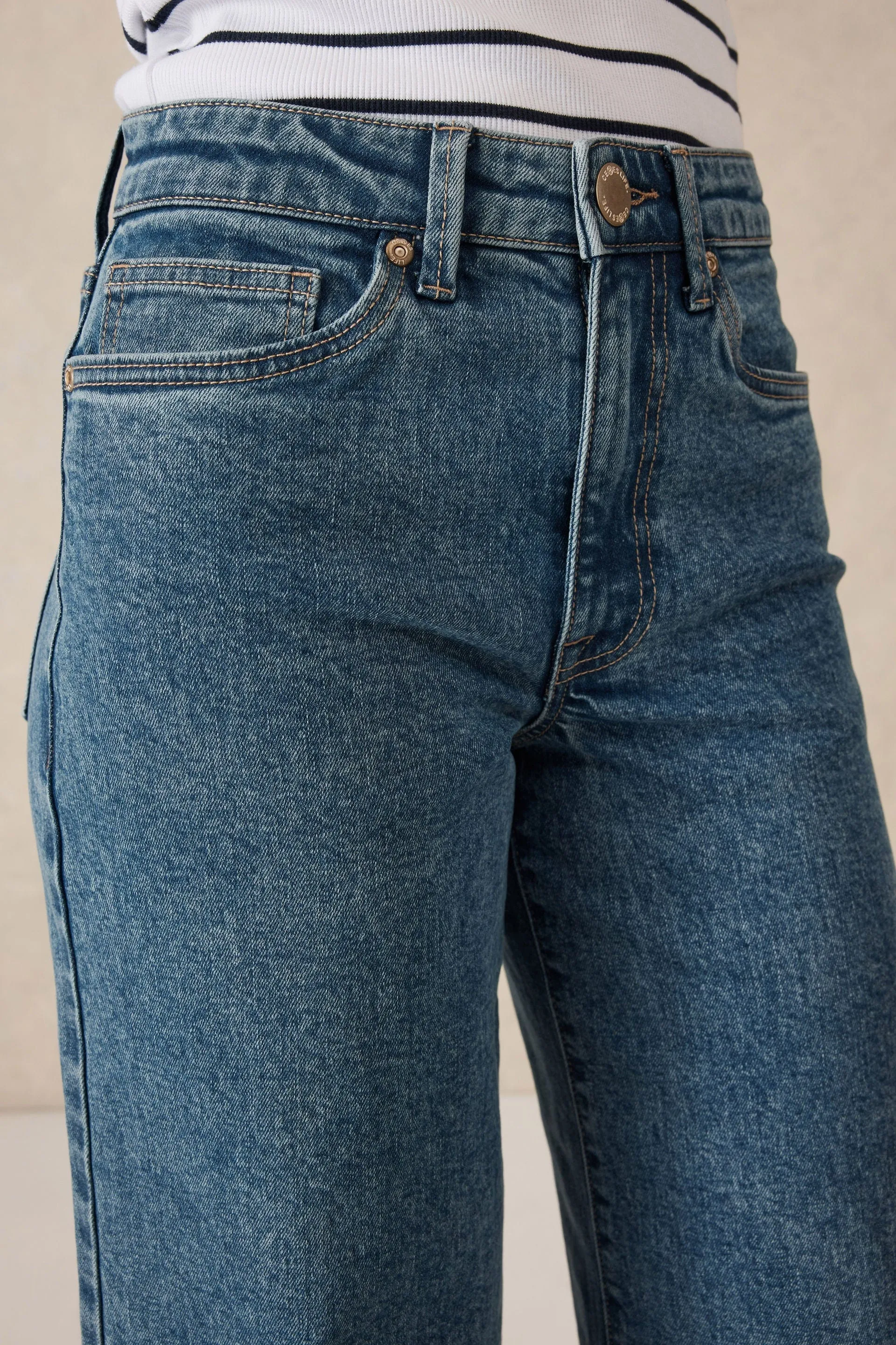 Ceres Life | Core Wide Leg Jean - Fresh Indigo