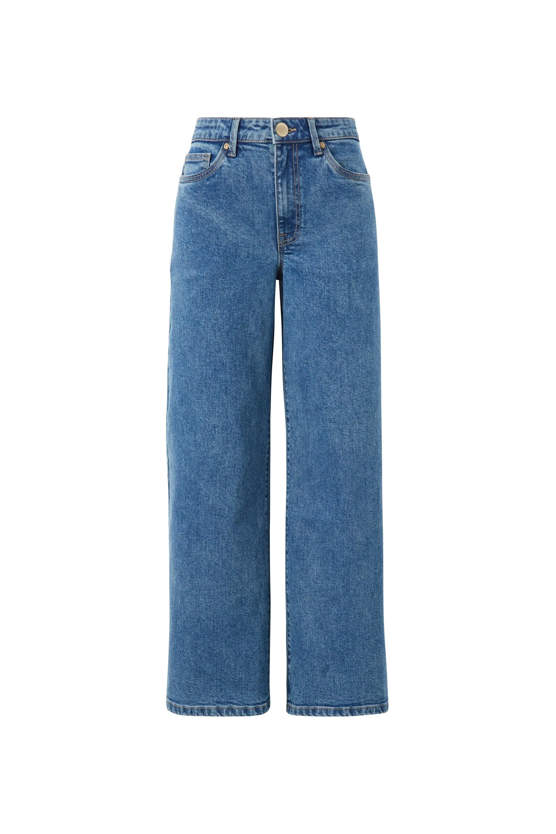 Ceres Life | Core Wide Leg Jean - Fresh Indigo