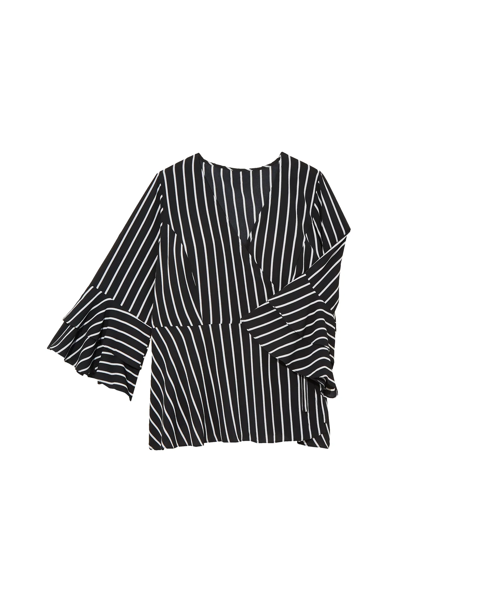 Chris Wrap Top | Black / White