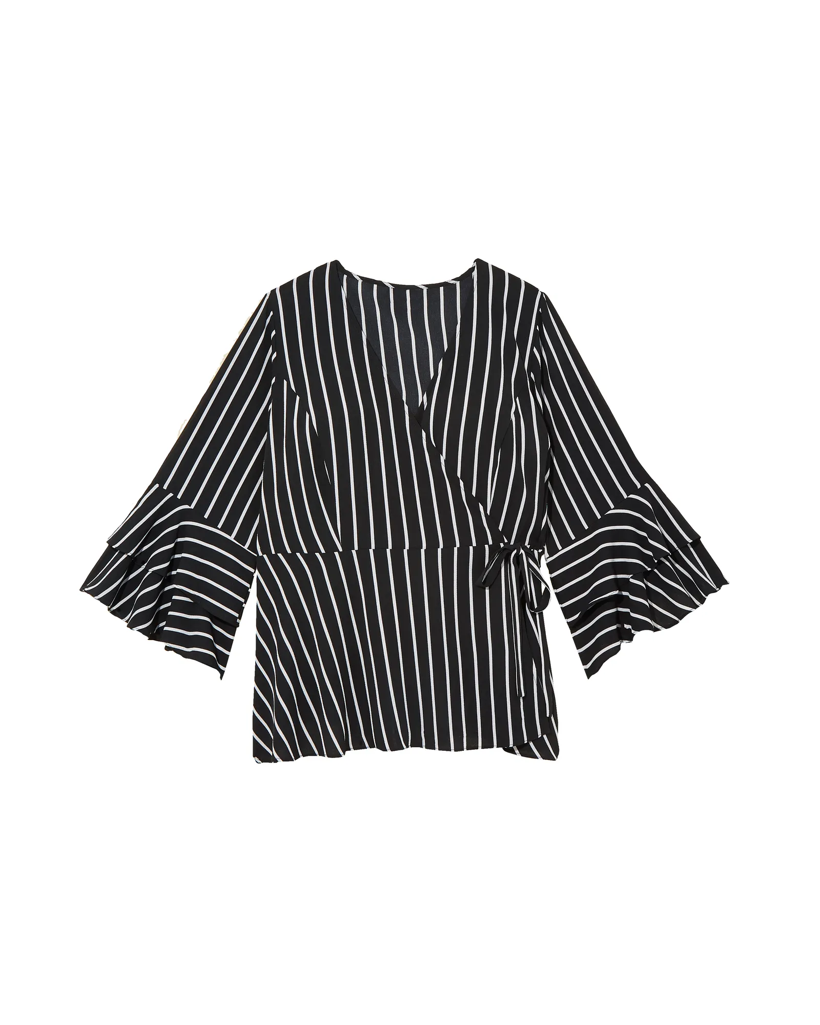 Chris Wrap Top | Black / White