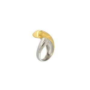 Courage Waterproof 2 Tone Ball Ring 18k Gold Plating