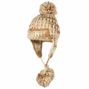 Crochet Thick Cable Knit Beanie Hat Pom Earflaps Cap BZ70013