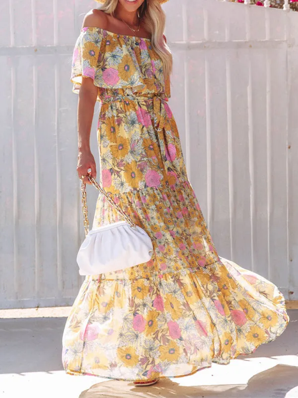 Dahlia Embroidered Floral Off-the-Shoulder Maxi Dress