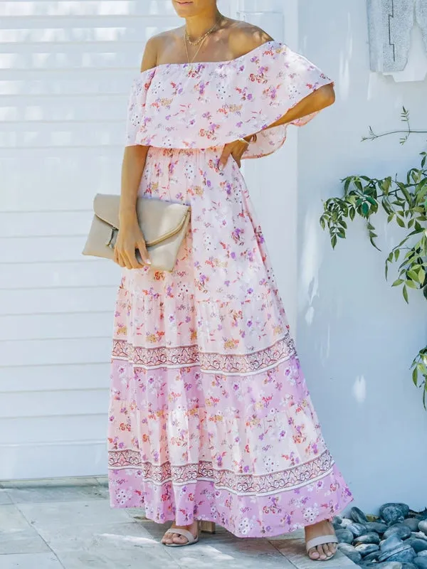 Dahlia Embroidered Floral Off-the-Shoulder Maxi Dress