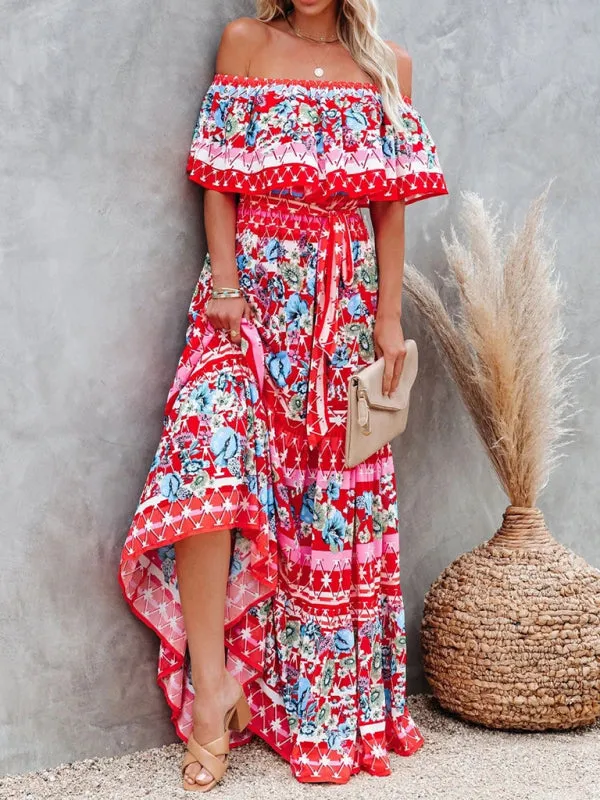 Dahlia Embroidered Floral Off-the-Shoulder Maxi Dress