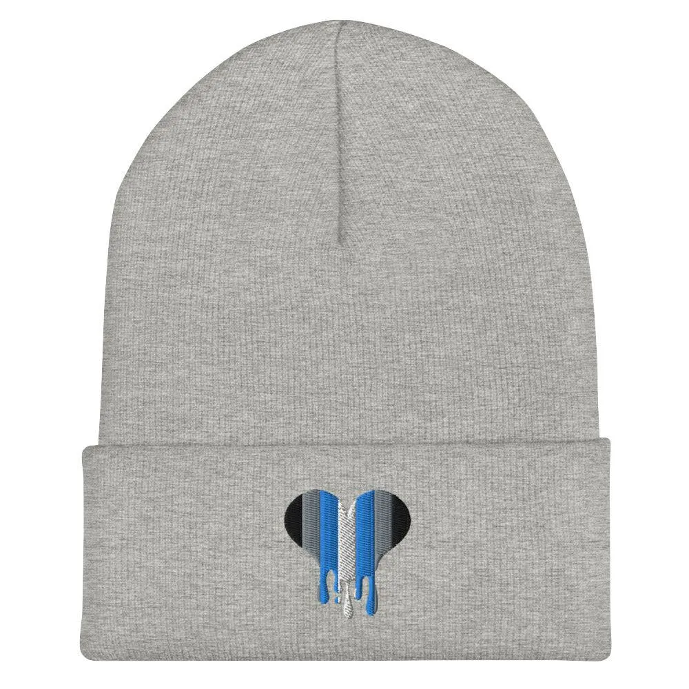 Demiboy Melting Heart Cuffed Beanie