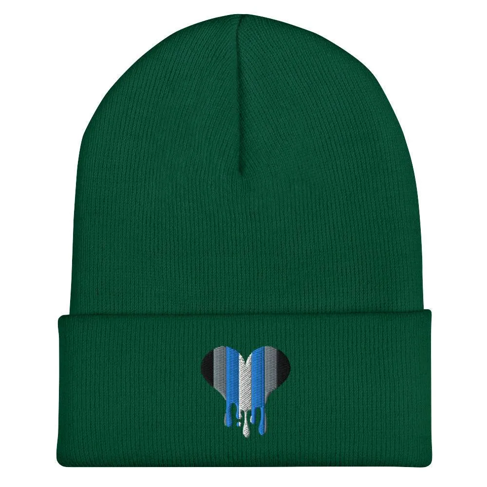 Demiboy Melting Heart Cuffed Beanie