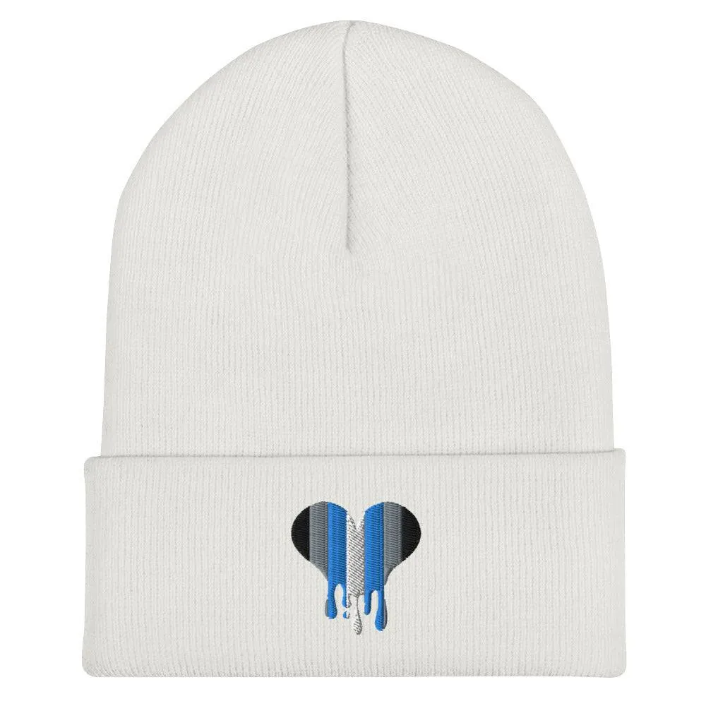 Demiboy Melting Heart Cuffed Beanie