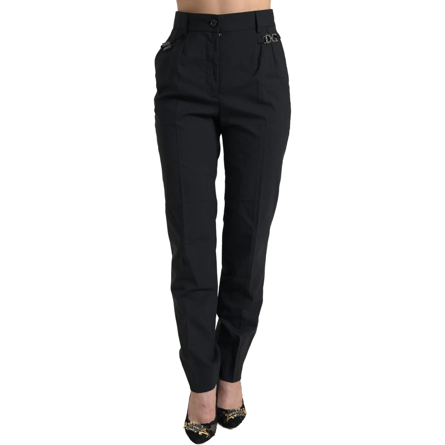 Dolce & Gabbana Elegant High-Waist Tapered Wool Pants