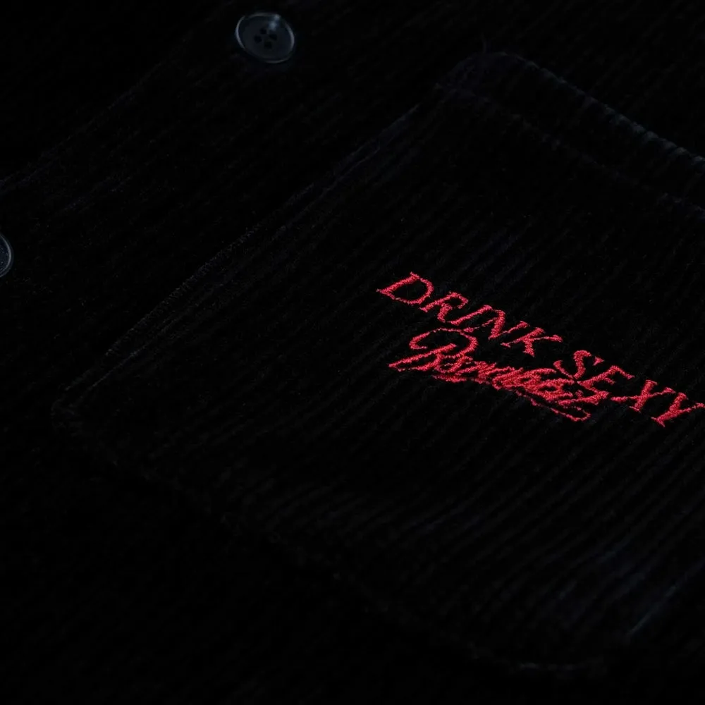 DSXBS HEAVY CORDUROY COLLAR SHIRT BLACK