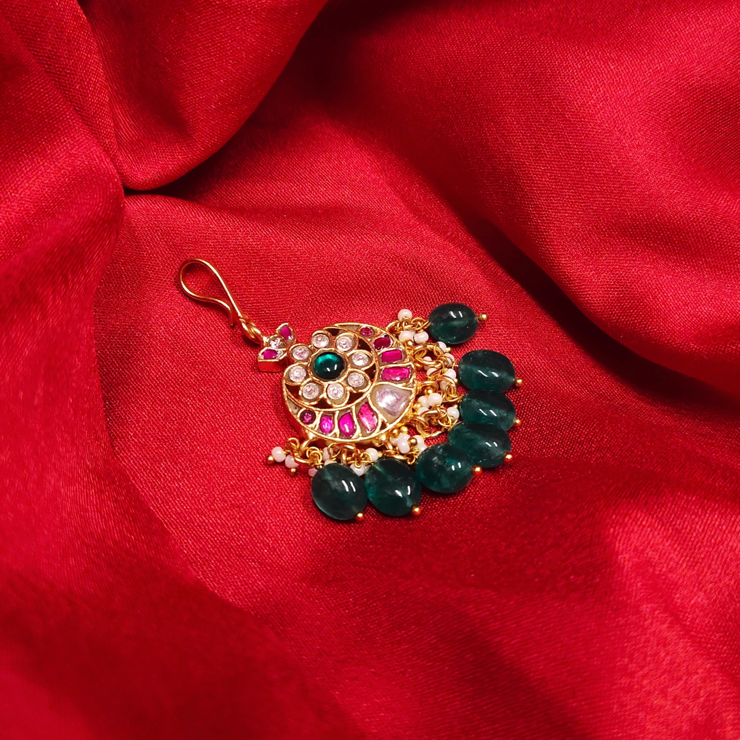 Embrace Elegance with the Exquisite Jadau Kundan Maang Tikka from ASP Fashion Jewellery