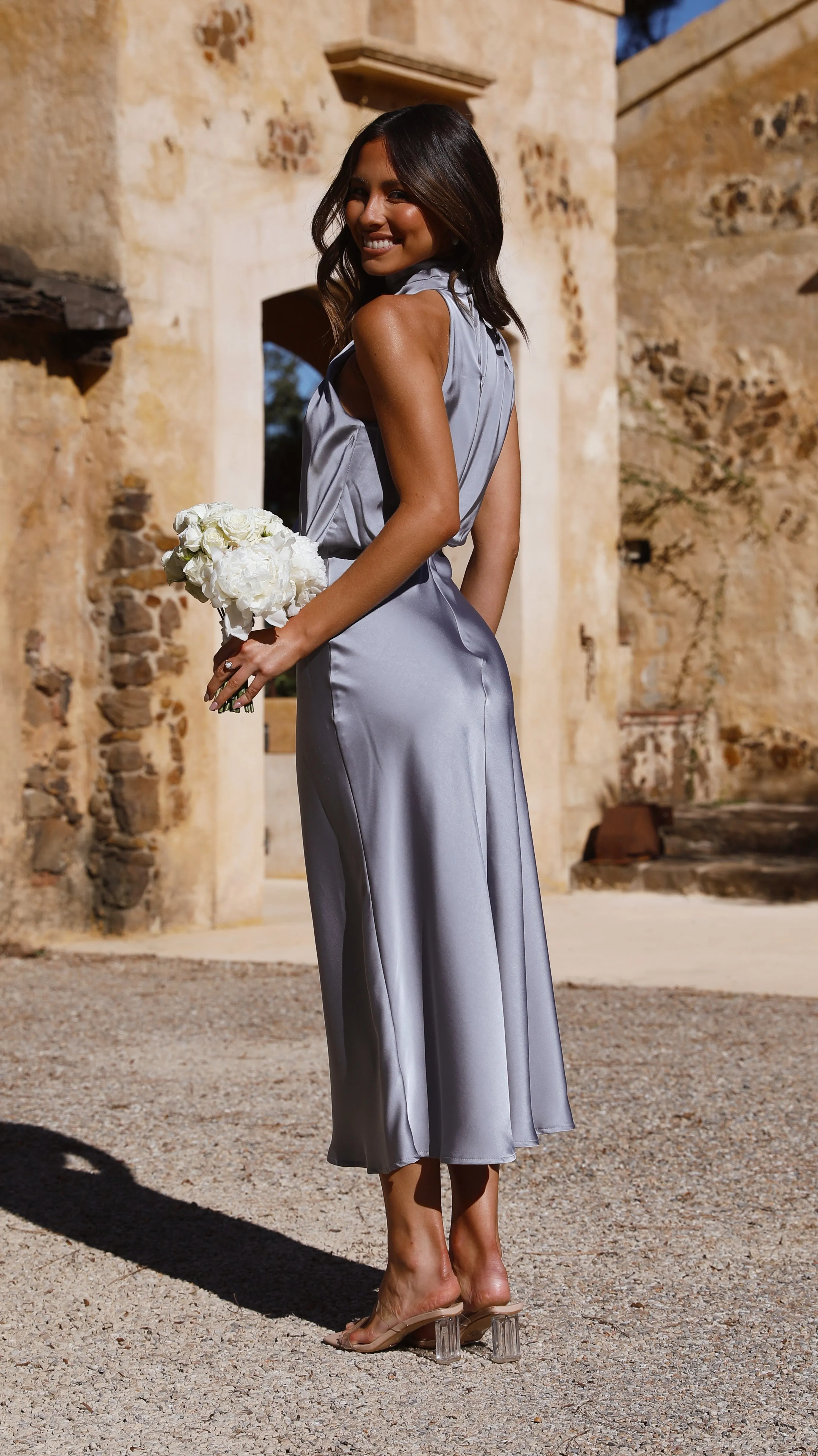 Esther Maxi Dress - Steel Blue