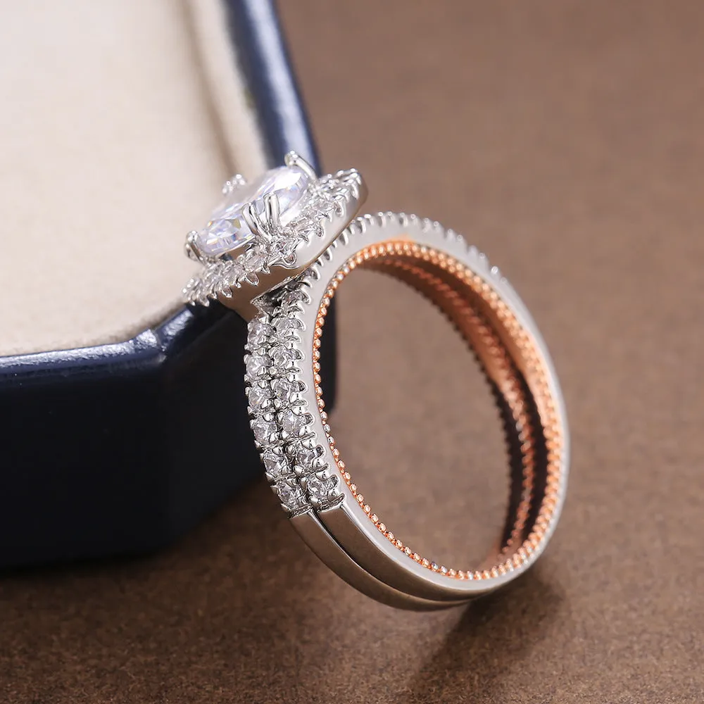 Fashion Exquisite Luxury Zircon Female Couple Rings