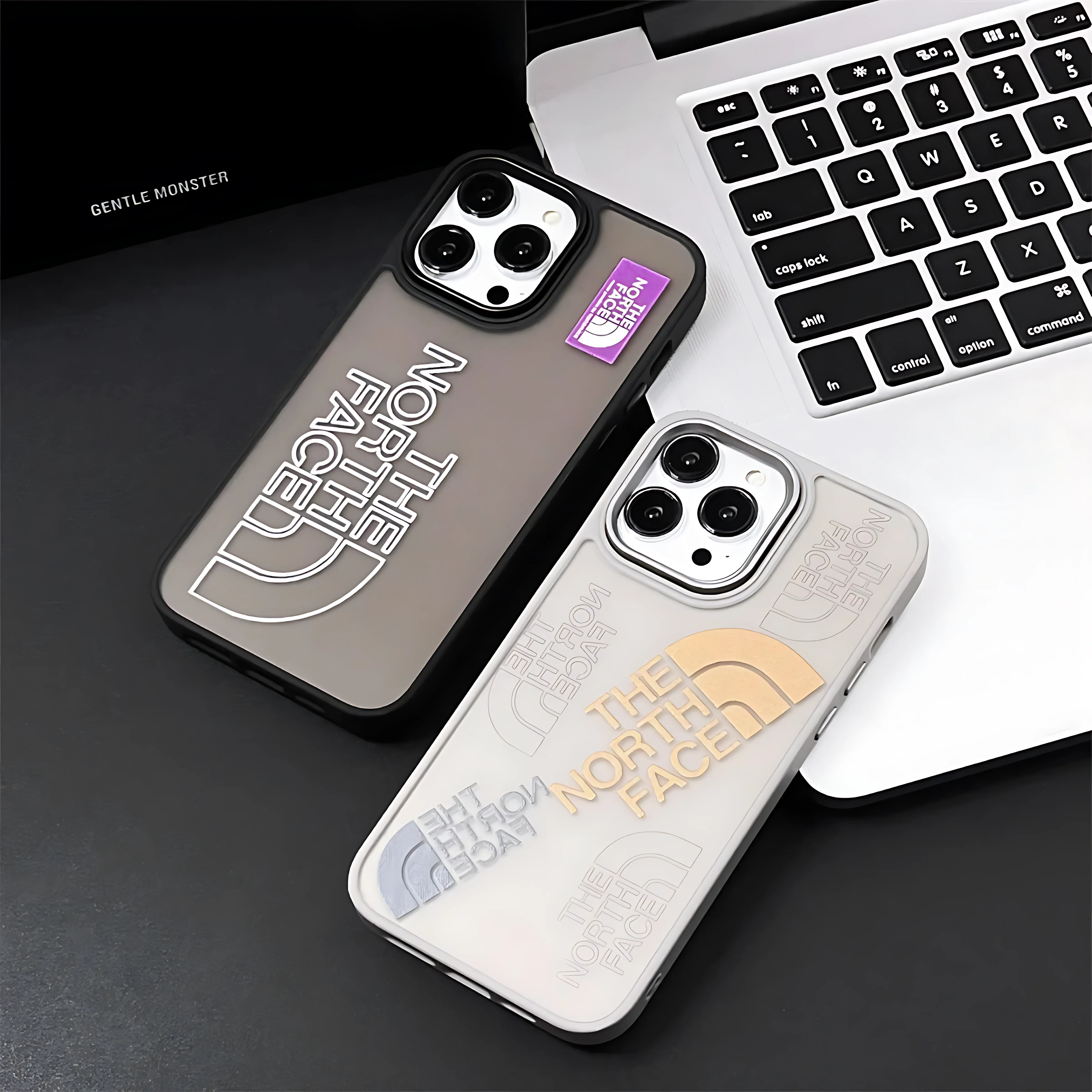 Fashion Tide Brand North Side Pattern Matte Phone Case