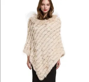 Faux Fur Poncho Shawl