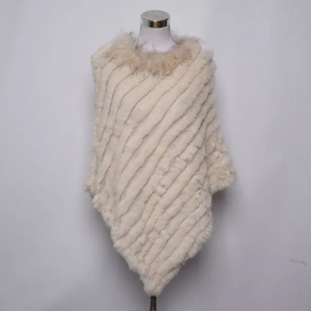 Faux Fur Poncho Shawl