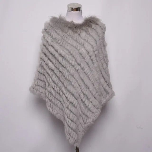 Faux Fur Poncho Shawl