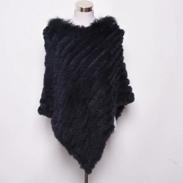 Faux Fur Poncho Shawl