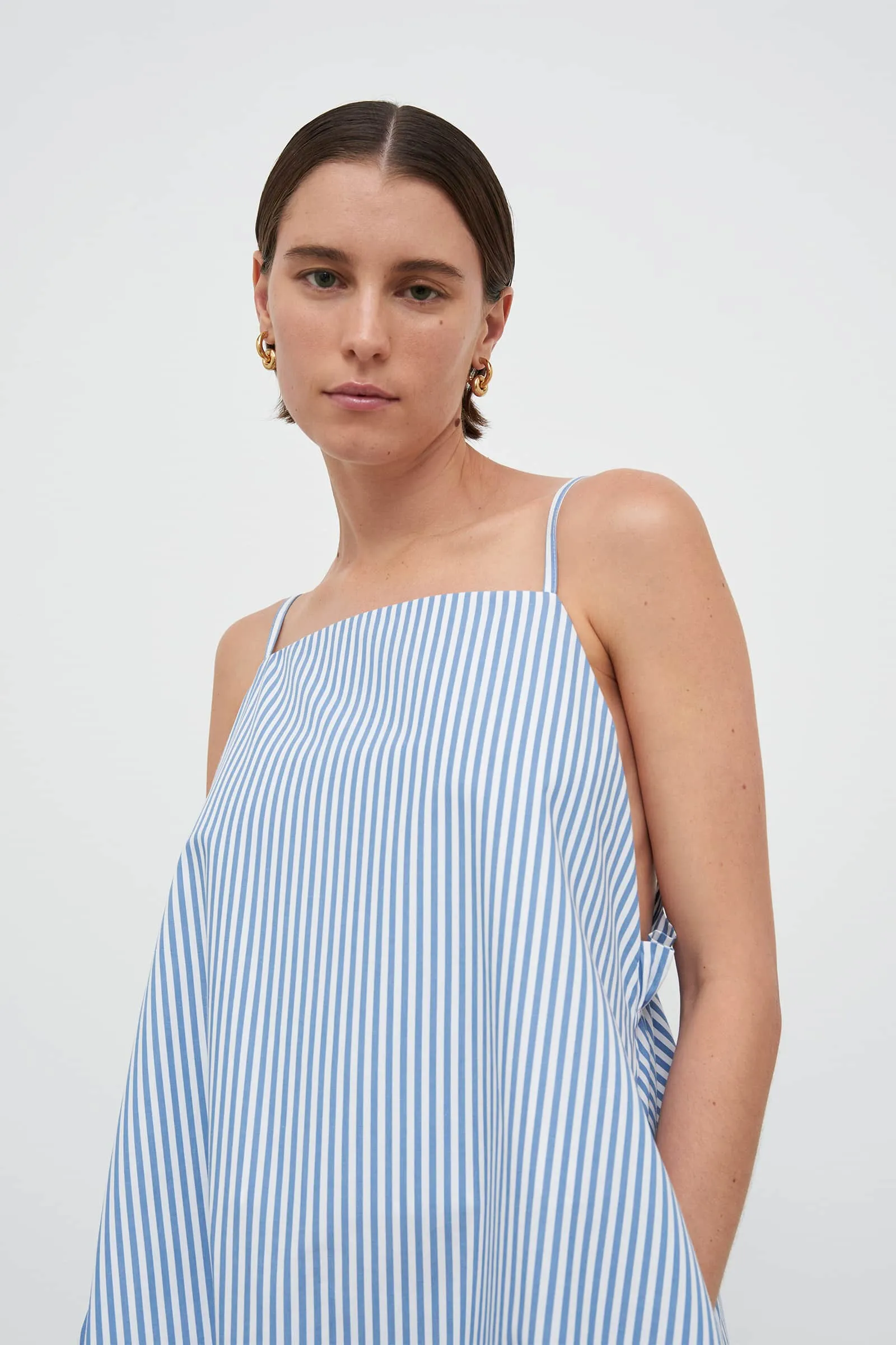 Florence Dress - Blue Stripe