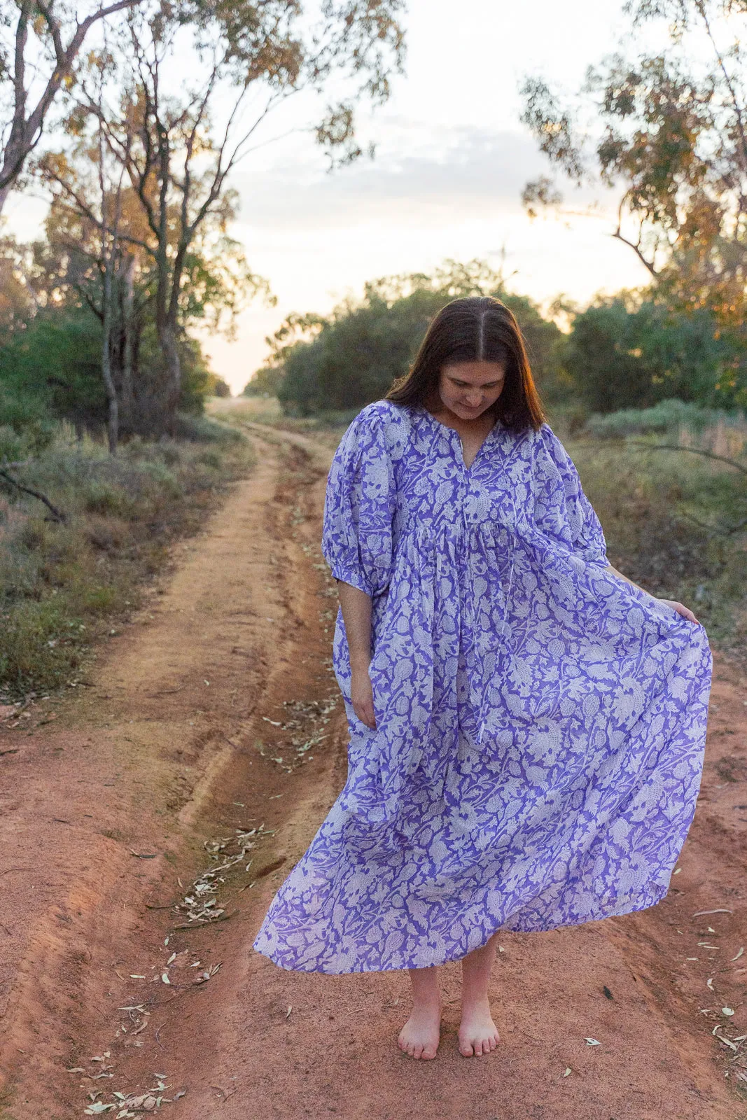 Grace and May Block Print Maxi