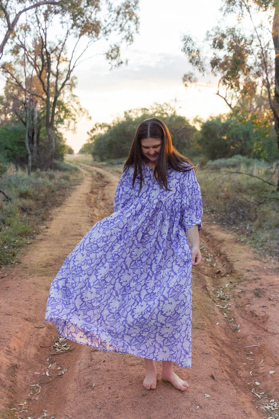 Grace and May Block Print Maxi