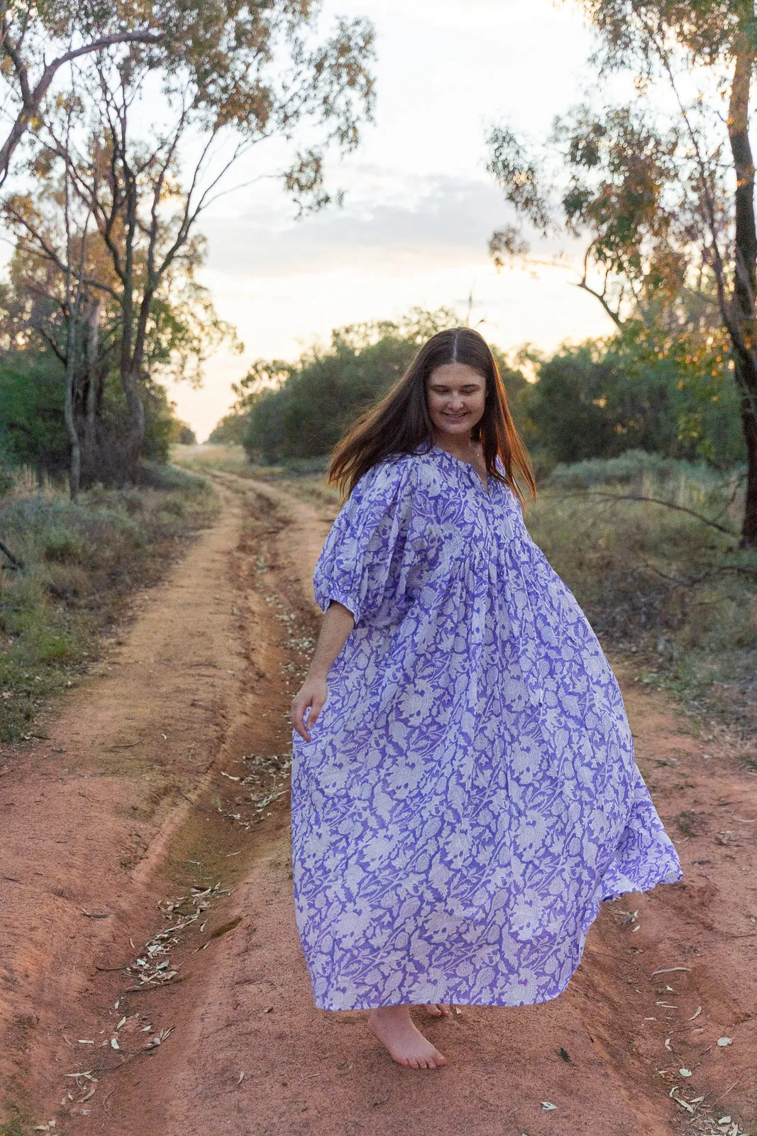 Grace and May Block Print Maxi