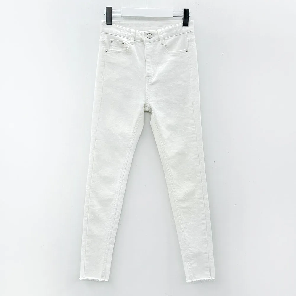 High Waist Cotton Skinny Pants J31