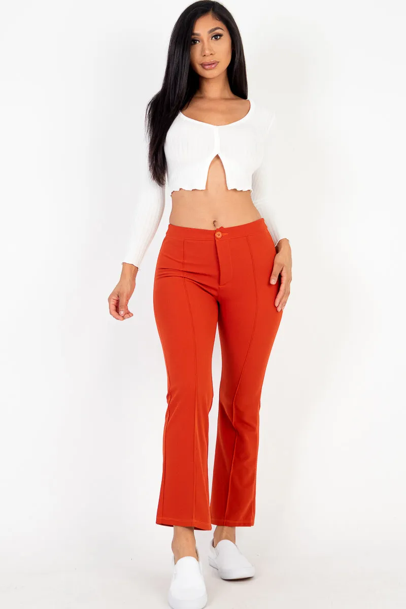 High Waist Knit Flare Pants (CAPELLA)