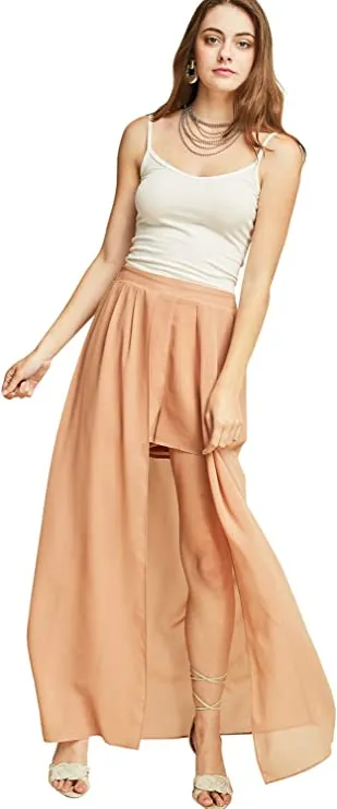 High Waisted Maxi Shorts, Desert Sand