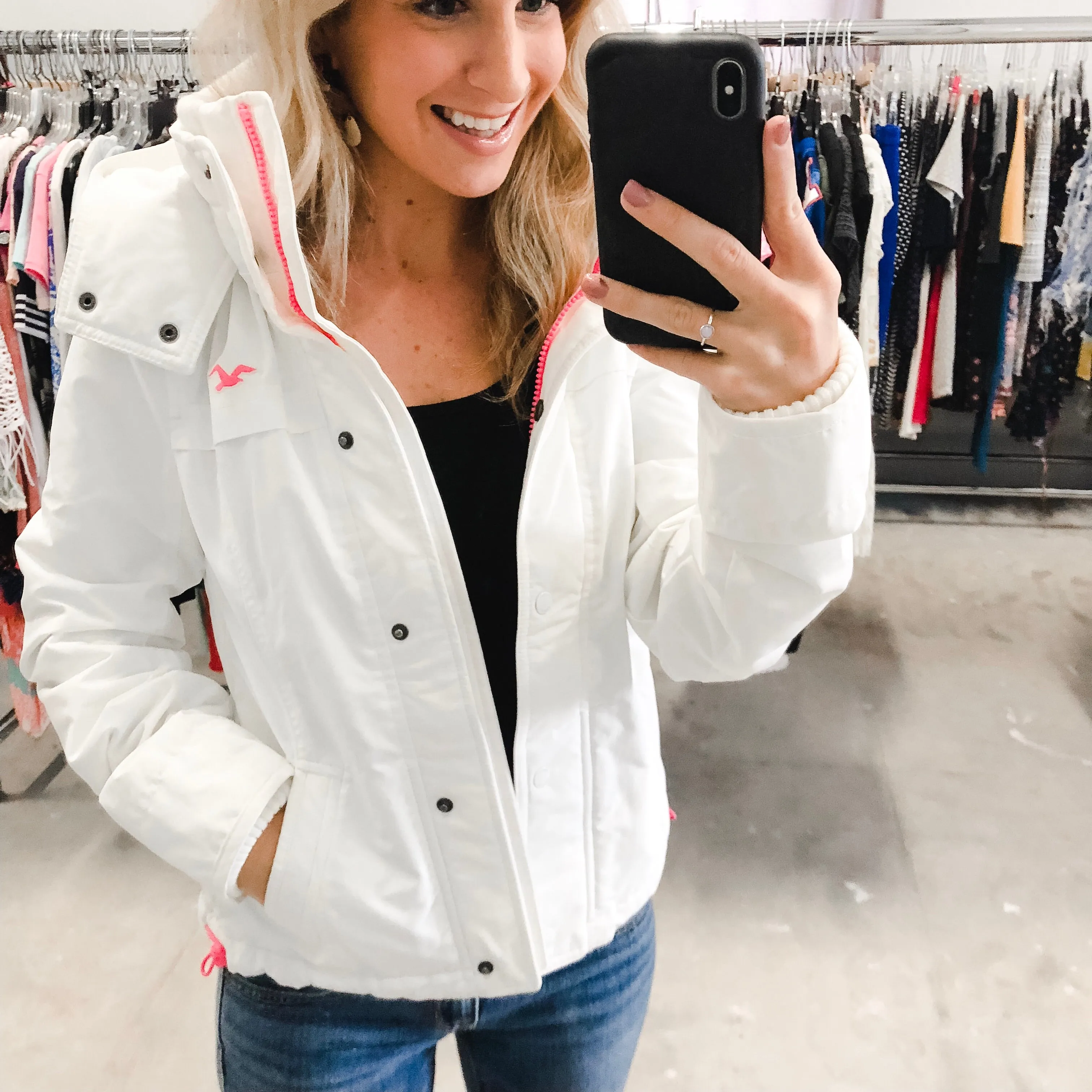 Hollister Puffer Coat - Small