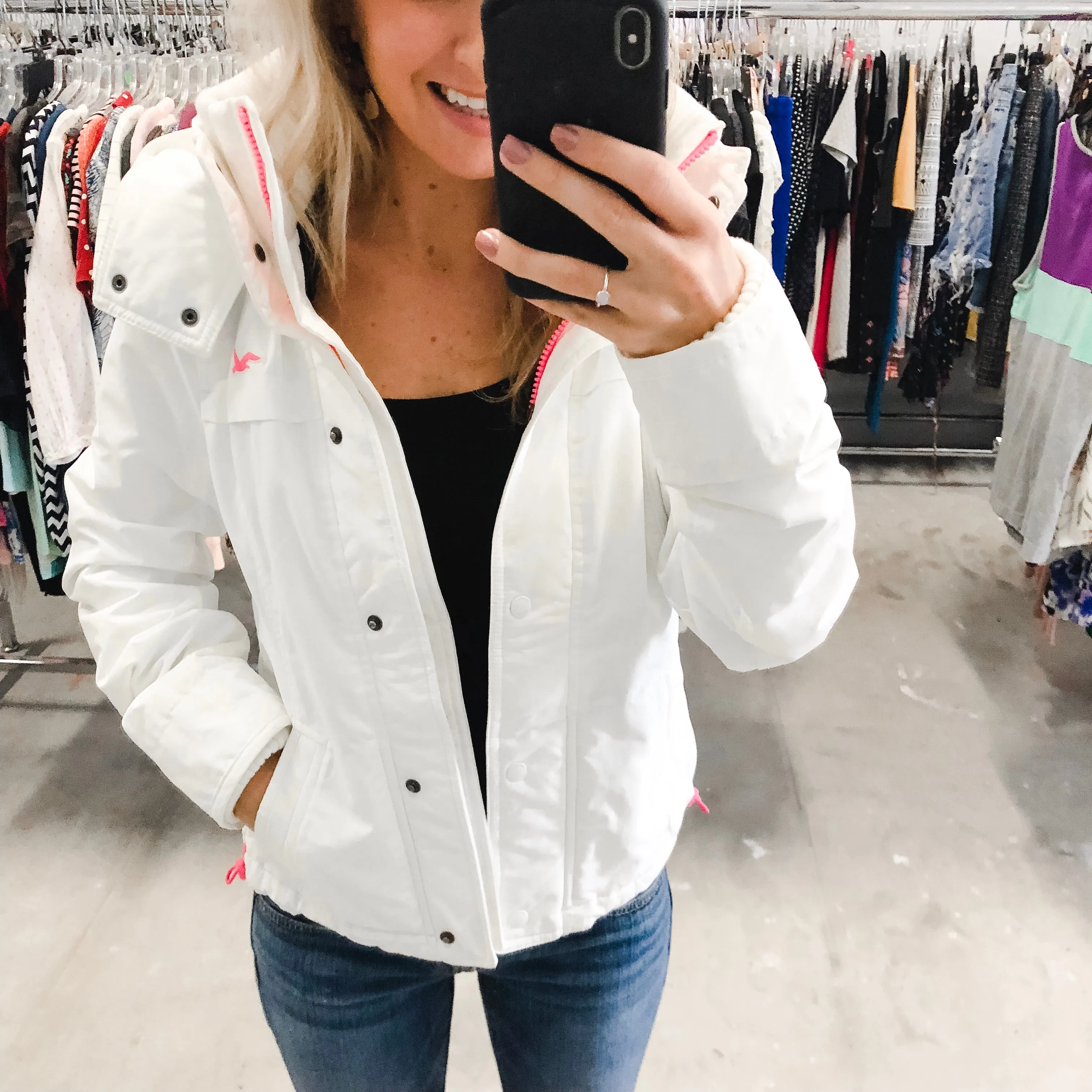 Hollister Puffer Coat - Small