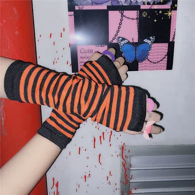 INS HARAJUKU FASHION STRIPED GLOVES BY77731