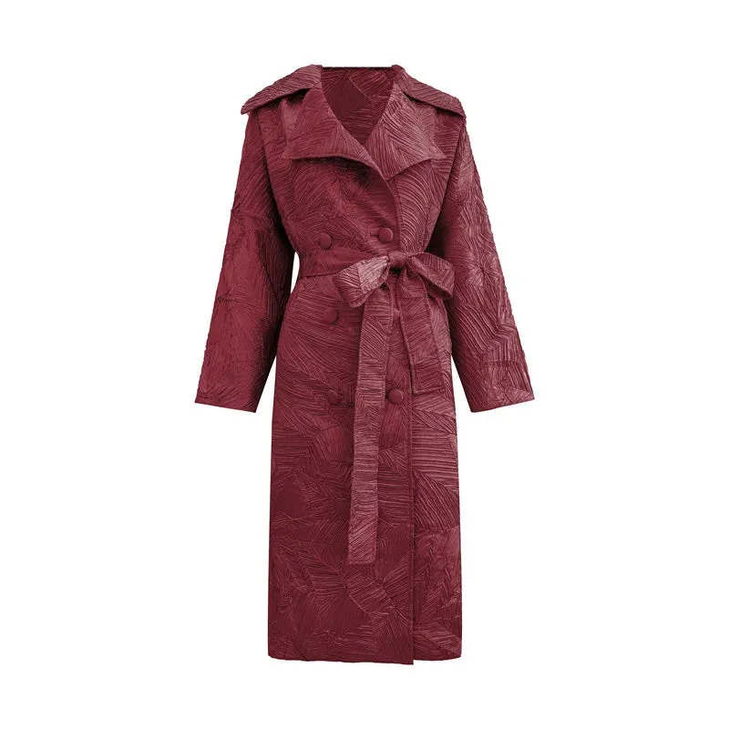 Japanese Pleated Plissé Trench Coat